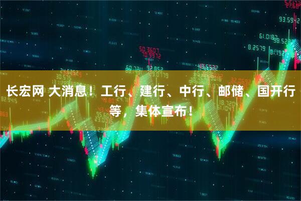 长宏网 大消息！工行、建行、中行、邮储、国开行等，集体宣布！